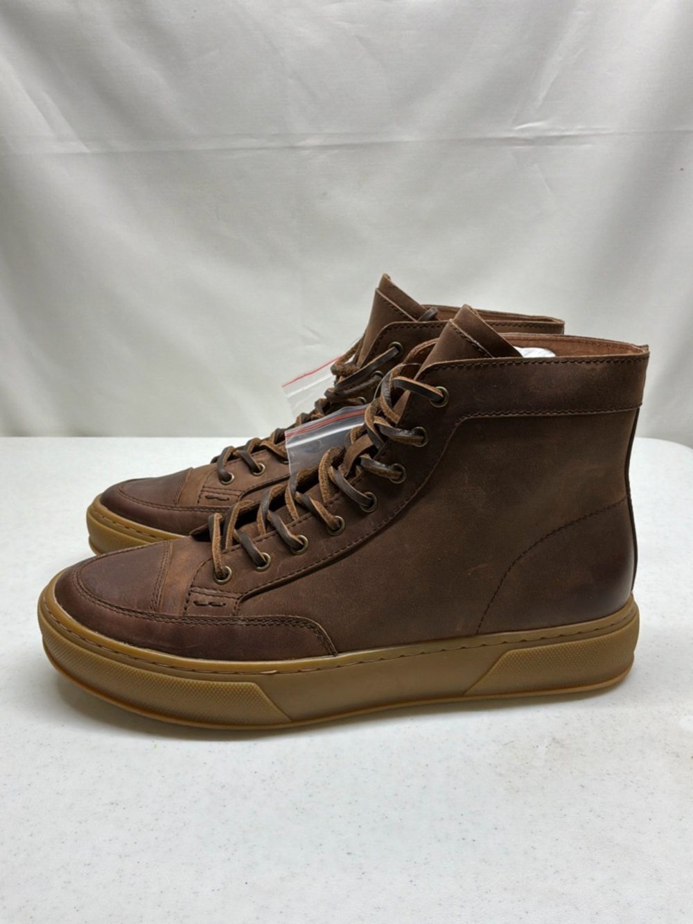 Frye Hoyt Mid Lace Brown Leather Sneakers Men's Size 9M NWOT
